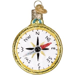 Old World Christmas Blown Glass Ornament for Christmas Tree, Compass - 1 of 4