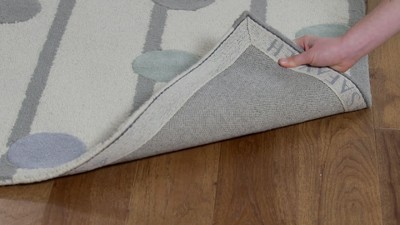 Ivory and Multi Polka Dot Wool Kids Runner Rug