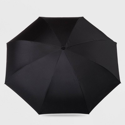 Compact Black and Gray Automatic Reverse Close Umbrella