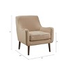 NicBex Polyester Fabric Accent Chair,Upholstered Living Room Chairs with High Backrest,Mid-Century Arm Chair,Accent Chairs for Living Room - 3 of 4