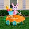 54" Inflatable Bunny in a Carrot Roadster Yard Decoration - National Tree Company - 2 of 2