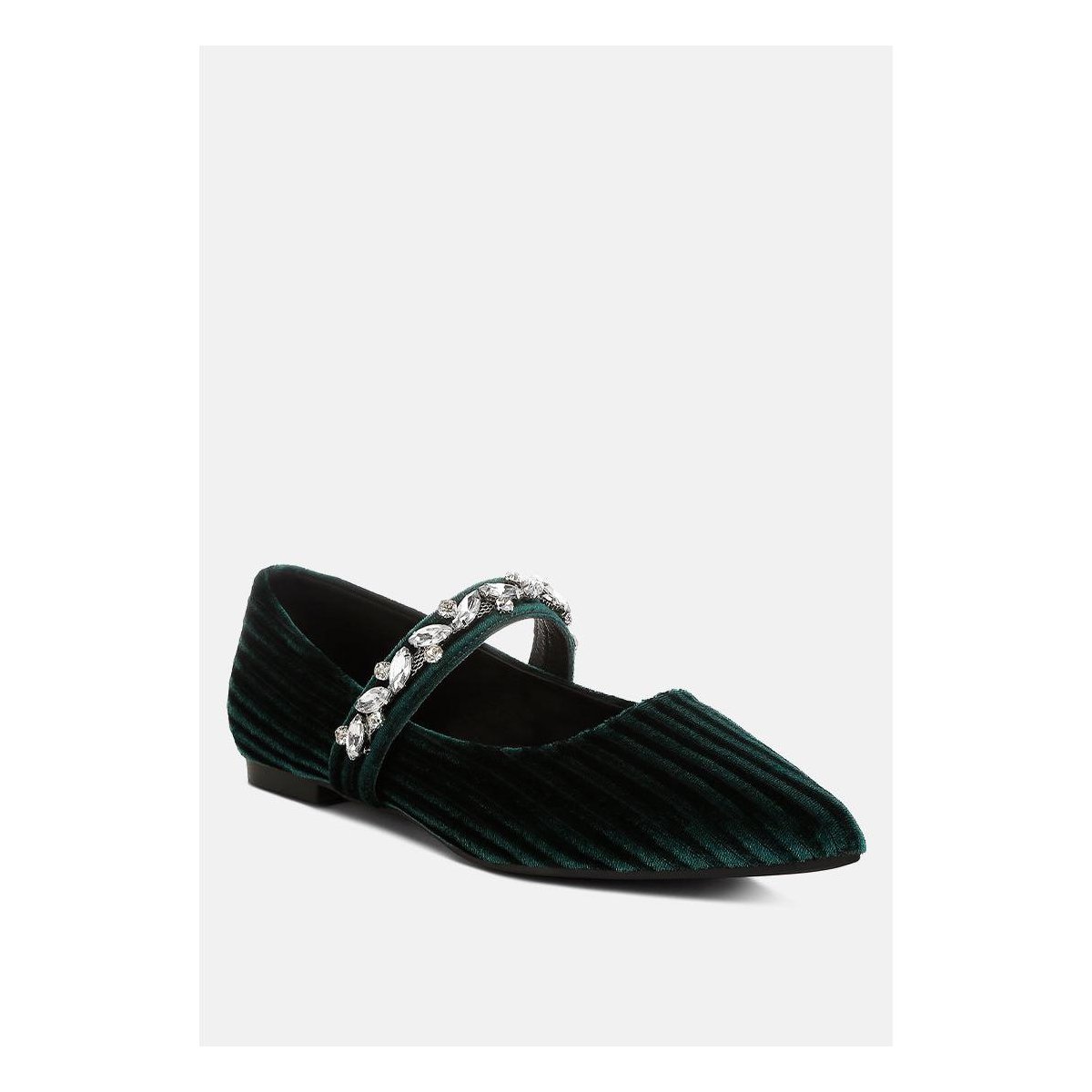 Обувь Rag & Co Womens Dresden Diamante Brooch Velvet Ballerinas 9 — фото 2