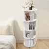 YIYIBYUS 360° Rotating Book Shelf Bookcase 5-tier Spinning Bookcase Storage Rack WIth Wheel - 2 of 4