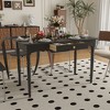 FUFU&GAGA Black Dining Table,Rounded Corners, Storage Drawer for Kitchen & Dining Rooms - 3 of 4