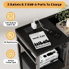 Garvee Black 9 Drawers Willow TV Stand with Charging Station,Wide TV Stand with Open Shelf - 4 of 4