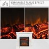 Kumasinova 32"W Electric Fireplace with Mantel Freestanding Heater Stove Fireplace with Remote Control,1400W Heat,Overheating Protection,White - 3 of 4