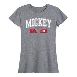 Women's - Disney - Mickey 1928 Collegiate Short Sleeve Graphic T-Shirt - 1 of 4