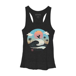 Women's Design By Humans Summer Big Wave Surf Vibes By vincenttrinidad Racerback Tank Top - 1 of 2