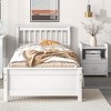 CAVINAS Twin Size Bed Modern Wooden Bed Frame with Nightstand, Headboard and Footboard for Bedroom - 2 of 4