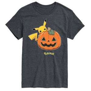 Men's - Pokémon - Pikachu Pumpkin Short Sleeve Graphic T-Shirt - 1 of 4