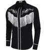 Clearlove Men’s Western Fringe Long Sleeve Shirt Dress Classic Cowboy Style with Modern Comfort - 3 of 4
