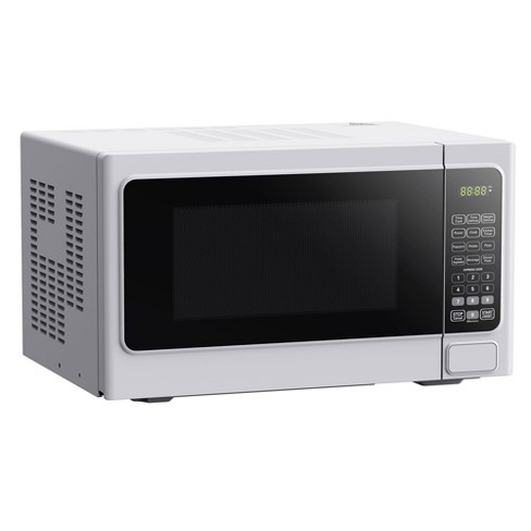 West Bend EM720CPI-PMB 0.7 Cubic Foot Capacity 700 Watt Compact Countertop  Microwave Oven Kitchen Appliance with 8.5 Inch Round Turntable, Black