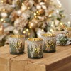 Frosted Pine Mercury Glass Candle Holder (Set of 3) - 2 of 4