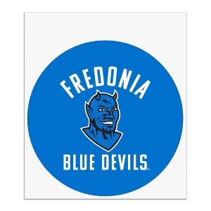 Fredonia State University Blue Devils Logo Automotive Car Window Locker Circle Bumper Sticker - 1 of 4