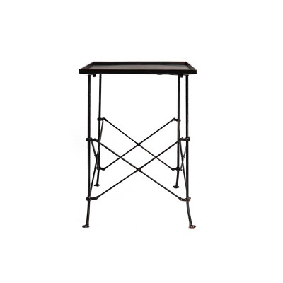 Elegant Bronze-Finish Metal Console Table with Storage Tray, 31.5"