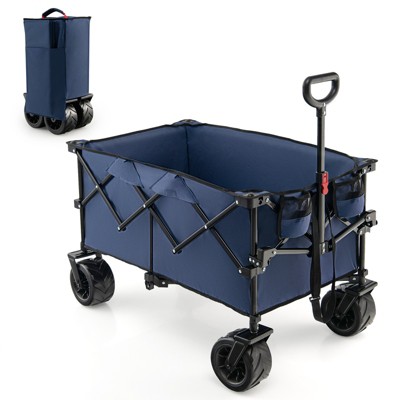 Tangkula Collapsible Folding Outdoor Utility Wagon With Cover Bag Outdoor Camping Garden Cart With Telescoping Handle Black/blue : Target Tangkula Collapsible Folding Outdoor Utility Wagon With Cover Bag Outdoor Camping Garden Cart With Telescoping Handle Black/blue : Target