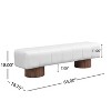 CAVINAS Modern Fabric Stool Top Ottoman Bench with Cushioned Seat,Upholstered Storage Bench for Living Room - 4 of 4