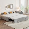 KIGFTSOD Full Size Upholstered L-Shaped Upholstered Daybed with Twin Size Pop Up Trundle - 2 of 4