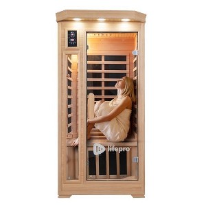 LifePro Far Infrared Sauna for Home - Canadian Hemlock Wood Dry Sauna with Bluetooth Sound System - 1 of 4