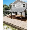 12x20ft Upgraded Lean-to Wall-Mounted Gazebo, 6mm Polycarbonate Roof & Reinforced Aluminum Frame,All-Weather Hardtop Pergola for Patio,Deck,Backyard - 2 of 4