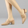 Allegra K Women's Pointed Toe Slip-on Block Heel Mules - 2 of 4