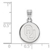 Black Bow Jewelry 14k White Gold Oklahoma Sooners NCAA Small Pendant - 2 of 3