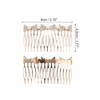Unique Bargains Women's Faux Pearl Triangle Hair Comb Insertion Tool Gold Tone 1 Pc - 2 of 3
