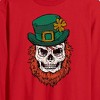 Men's - Instant Message - Leprechaun Skull Long Sleeve Graphic T-Shirt - 2 of 4
