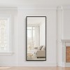 MAYEERTY Aluminum Alloy Minimlist Modern High Definition Dressing Mirror with Stand for Bedroom Entryway Black - 2 of 3
