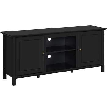 Yaheetech 24.6in Short Modern TV Stand with storage Black