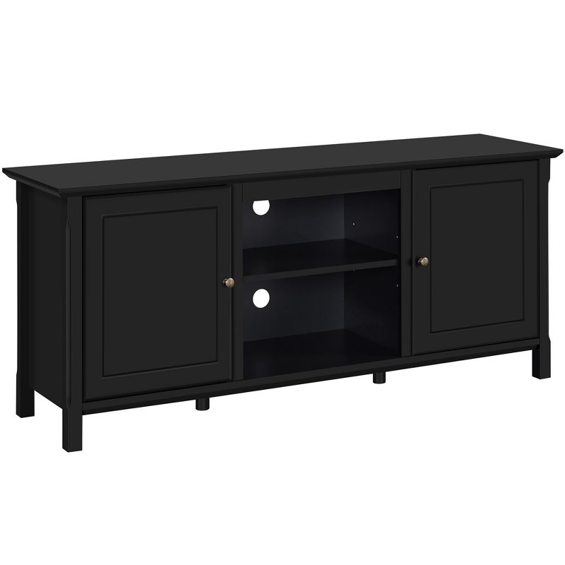 Yaheetech 24.6in Short Modern TV Stand with storage Black, 1 of 9