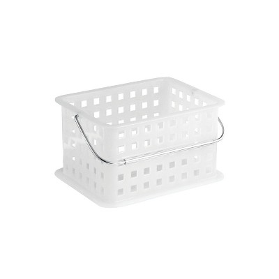 iDesign Plastic Shower Basket with Handle - Frost