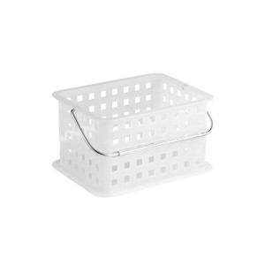 iDesign Plastic Shower Basket with Handle - Frost - 1 of 4