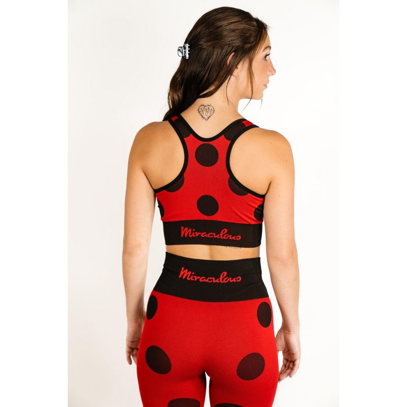 Miraculous Ladybug Womens Cosplay Active Workout Romper for Gym Workout, Yoga, Running by MAXXIM, 4 of 7
