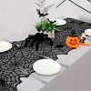 Wikineon Halloween Table Runners Lace 10 Packs Black Spider Web Linens Polyester Creepy Table Cloth for Halloween Party Dinner Gathering Decoration - 2 of 4