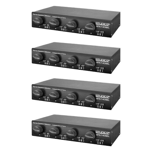 Studio Z 4 X Spa 140sel Dual Source 900 Watt 4 Channel Stereo Speaker Selector Switcher Box With Volume Control And A B Amp Connection 4 Pack Target