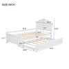 NicBex Twin Size Modern Wood Platform Bed with Headboard and Pull-Out Trundle, Space-Saving Storage Bed Frame for Bedroom - 2 of 4