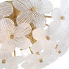 Possini Euro Design Filoli 20" Modern Semi Flush-Mount Ceiling Light Fixture Kitchen Foyer Hallway Flower Unique Gold Finish Glass Bedroom Bathroom - 3 of 4