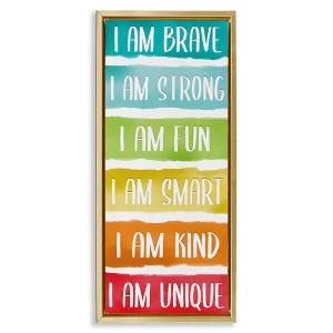 Stupell Industries Fun Inspirational Rainbow Phrases, 11" x 25" - 1 of 4