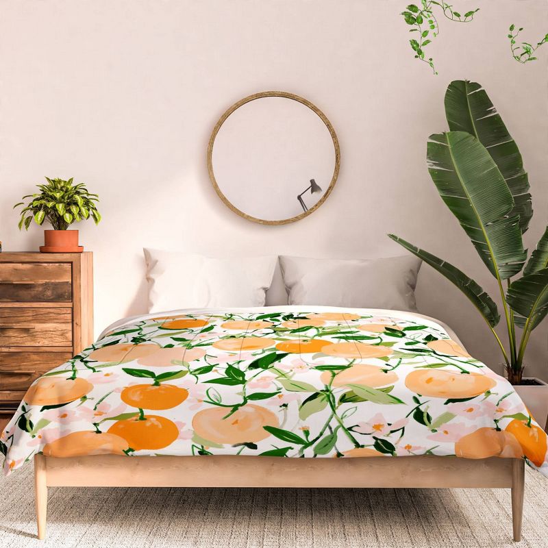 Spring Clementines Cotton Comforter & Sham Set - Deny Designs, 4 of 6