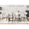 Coucheta Modern Upholstered Dining Chairs - Arched Metal Legs for Kitchen/Living Room - 4 of 4
