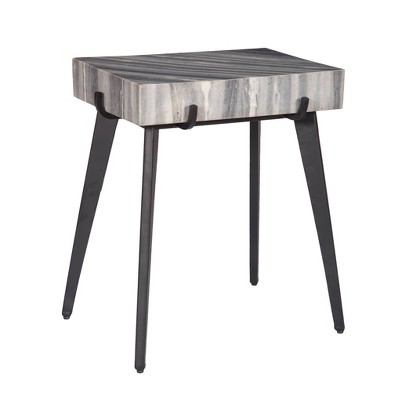 Larissa Accent Table Gray/Black - Treasure Trove Accents