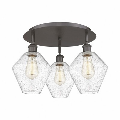 Cindyrella - 3 Light Flush Mount In Industrial Style-11 Inches Tall and 19.75 Inches Wide