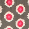 RLF Home Ikat Domino Cornice Window Treatment Valance Fits up to 48"W 3" Rod Pocket 50" x 17" Flamingo - 3 of 3