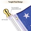 Yescom 4 Pack 8 Ft Sectional Indoor Flag Pole Kit Aluminum w/ 3x5 Ft US Flag - 4 of 4