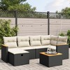 vidaXL 7 Piece Patio Sofa Set with Cushions Poly Rattan - 2 of 4