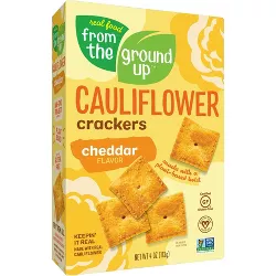 Real Food From the Ground Up Cauliflower Crackers - Cheddar - 4oz