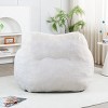 Faux Fur Bean Bag Chair with Armrests, Lounge Sofa Seat with High-Density Foam Filling, Removable Cover and Comfy Support-Baofuwish - 3 of 4