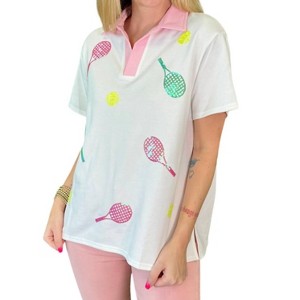 Women's What's All The Racket Top - FANTASTIC FAWN - 1 of 2