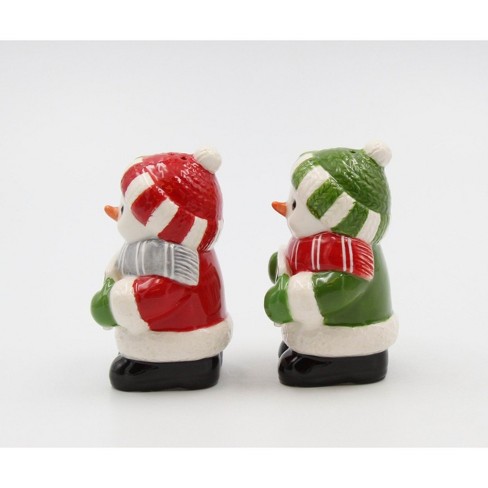 Kevins Gift Shoppe Ceramic Lucky 1 and 2 Irish Snowman Salt And Pepper Shakers - image 1 of 3